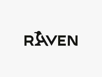 Raven crow logo raven