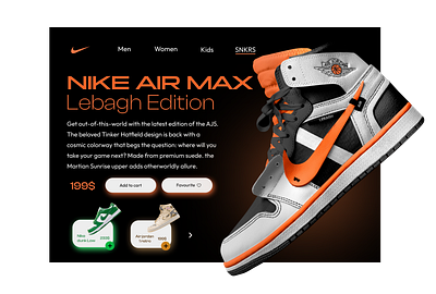 Nike SNKRS Landing page - Dark Mode branding clean design graphic design logo minimal modern nike product sneakers typography ui ux