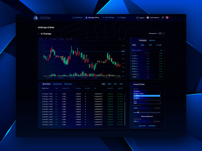 AI Stock & Crypto Trading Bot UI / UX Dashboard Web App Platform ai ai bots banking crypto dashboard extej finance financial app fintech forex investment saas stock trading trading trading bot trading platform trading strategy ui ux web app web design