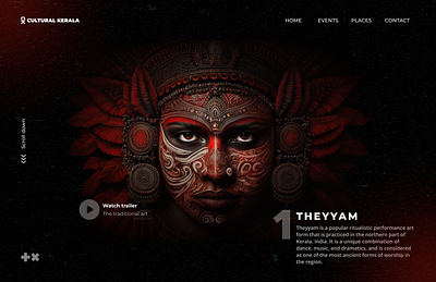 Cultural Kerala Web Design design typography ui ux