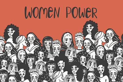 Women power art branding colorful design draw fabric fun girl graphic design illustration pattern power women