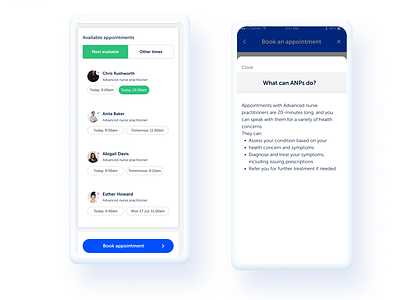 Book appointment design health healthtech mobile app design mobile design mobile ui uidesign visual design