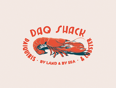 Daq Shack 50s badge bar branding lobster restaurant seafood vintage