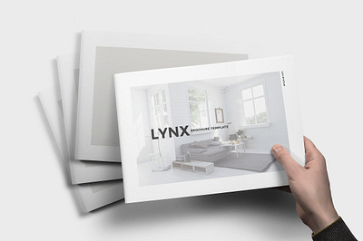 Lynx Publisher Brochure Template branding design illustration logo vector