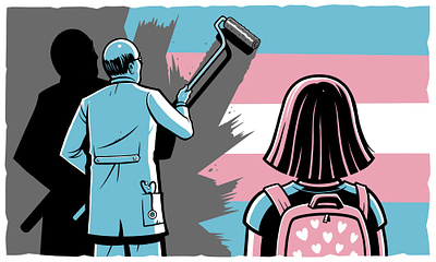 Editorial illustration for The Guardian - Trans Rights editorial illustration illustration jason goad trans rights