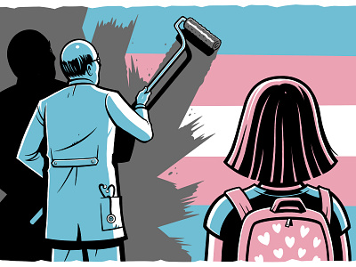 Editorial illustration for The Guardian - Trans Rights editorial illustration illustration jason goad trans rights