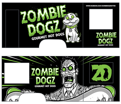 Zombie Dogz - Food Truck wrap cartoon illustration jason goad zombie