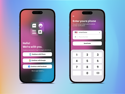 Concept 01 design figma interface iphone login mobile design product design ui uiux user interface ux