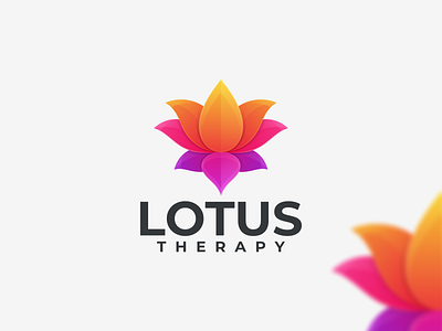 LOTUS THERAPY branding design icon logo lotus coloring lotus icon lotus logo lotus therapy