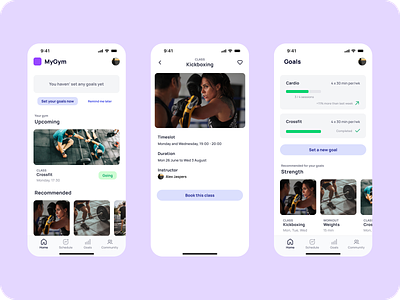 Gymly: Empowering people to stick to their goals app case study design ux