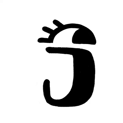 Letter J 36daysoftype animation design eye illustration logo procreate procreate app