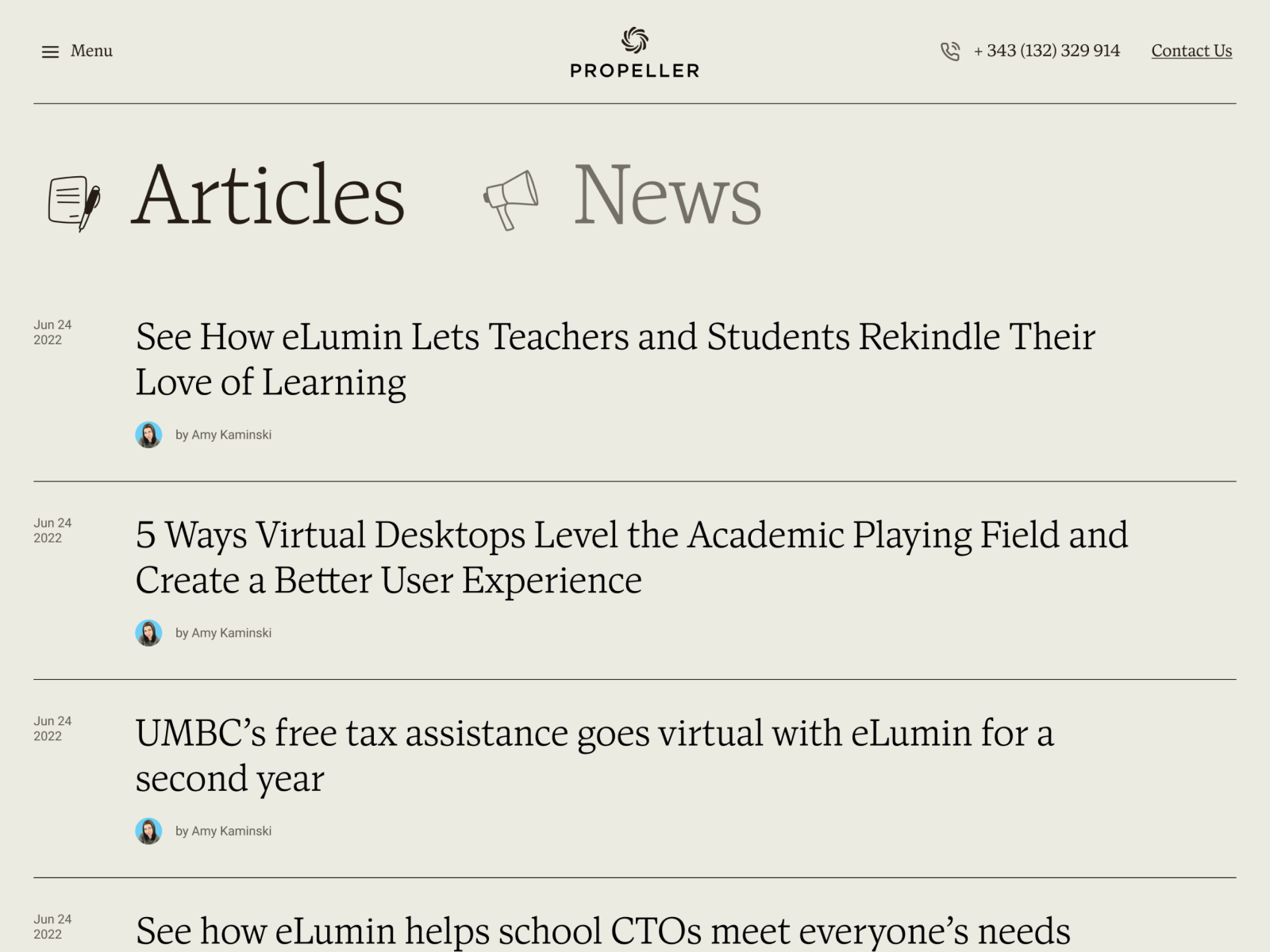 Propeller website snapshots by Contrast Studio on Dribbble