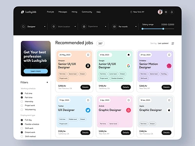 Job Search Platform: animation design hiring job job application job finder job listing job portal platform portal recruitment ui ux web website