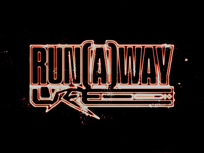 RUN(A)WAY LIFE bladerunner customtype cyberpunk design graphic design lettering logo retrodesign typography y2k