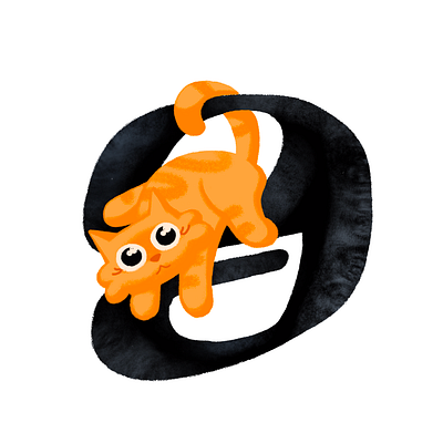 Letter g 36daysoftype animation cat design ginger illustration ocean orange pet procreate procreate app sunrise tail typography