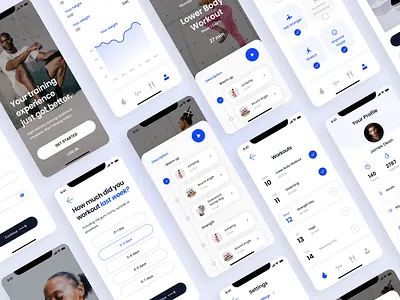 Multi-platform Fitness App app coach fitness app fitness profile mobile app design nutrition plan smartwatchappdesign splash ui ui design workout