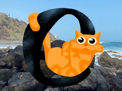 Letter e 36daysoftype animation cat design ginger illustration orange pet procreate procreate app
