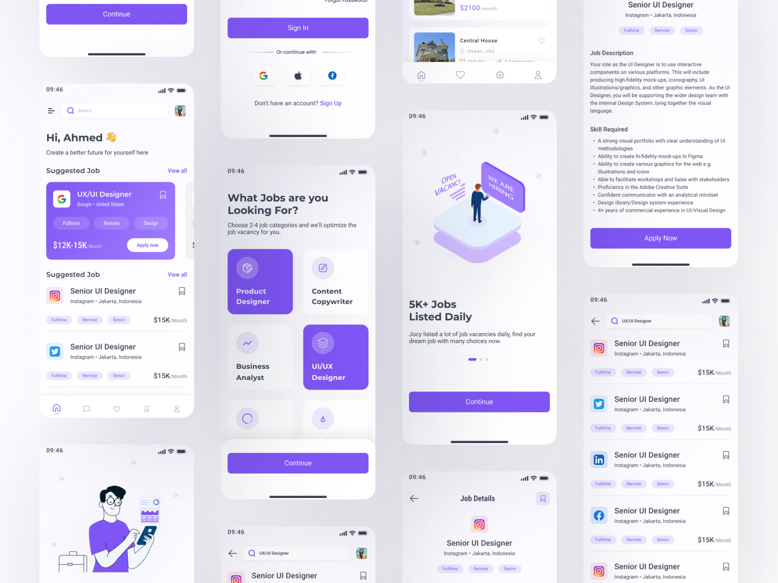 Example of Minimal Mobile App UI UX Design Figma