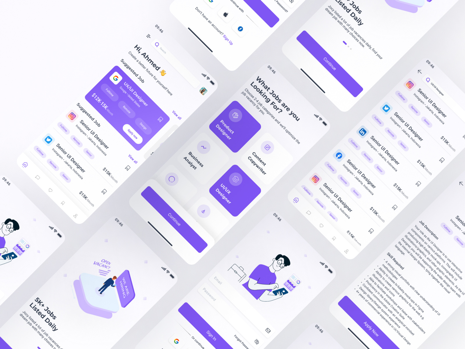 Example of Minimal Mobile App UI UX Design Figma