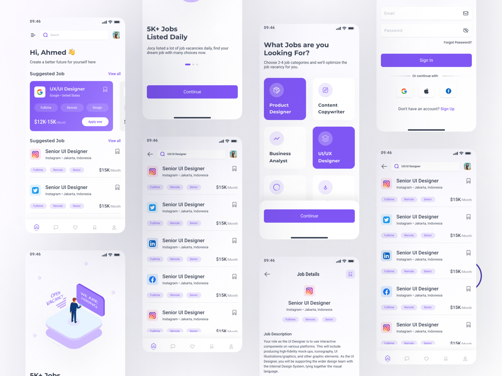 Example of Minimal Mobile App UI UX Design Figma