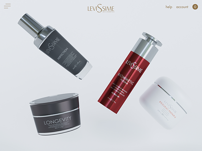 Cosmetics website from Spain 3d graphic design motion graphics ui