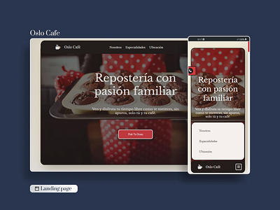 Oslo Cafe: Project Landing page branding cafeteria design graphic design ui ux web web design