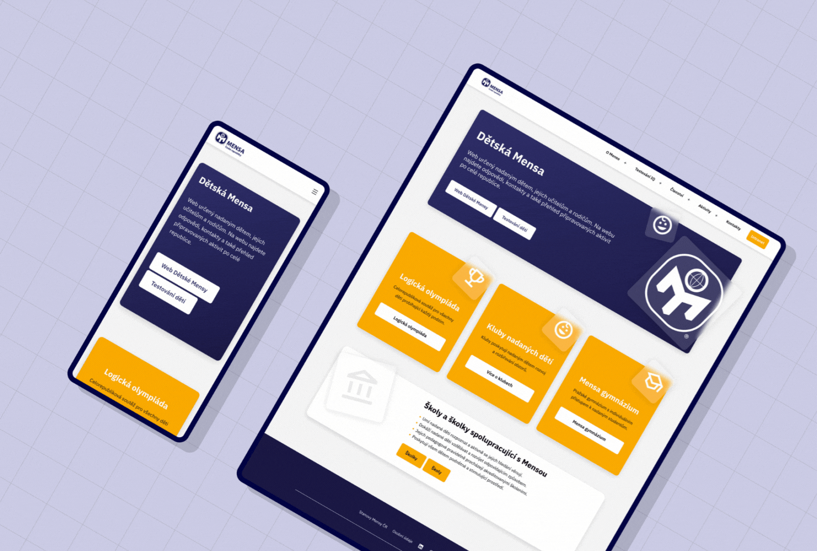 Mensa Czechia Website Redesign branding design development responsive typography ui ux webdesign