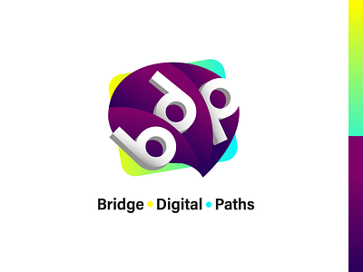 Bridge Digital Paths Logo Design brand brand identity branding chat conversation design digital fun gradient logo graphic design illustration logo logo design minimalist logo talk