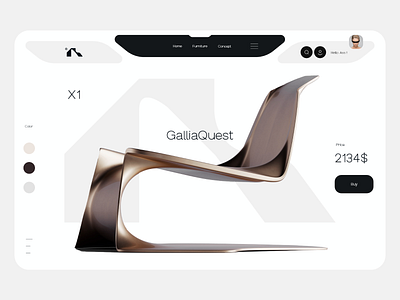 GalliaQest Furniture Website design ecommerce furniture graphic interface minimal minimalism product page shop ui uiux user experience user interface ux web web design web designer website