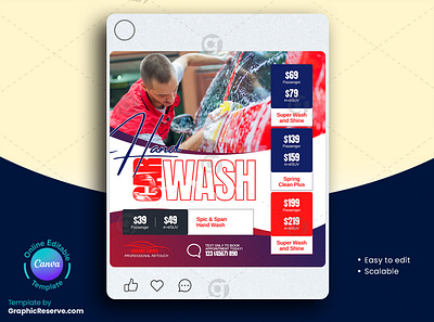 Car Wash of Hand Instagram Post Layout Model automobile advertisement samples automobiles marketing template canva social media car detailing social media car post design car rental design canva template car rental social media post car social media post car wash car wash canva template car wash instagram post car wash social media banner post design rent a car post social media social media banner social media canva design social media post