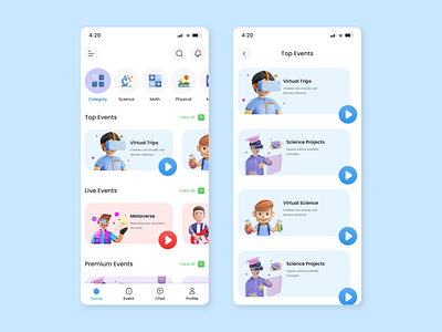 Children based mobile app branding design figma product design ui ui design uiux ux