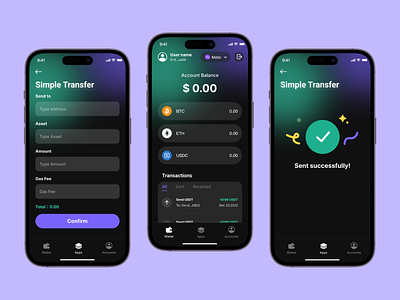 Crypto Wallet UI Design animation branding clean ui crypto ui crypto wallet daily practice design finance finance ui gradual icon graphic design icon icon design illustration logo motion graphics travel app ui wallet ui web3