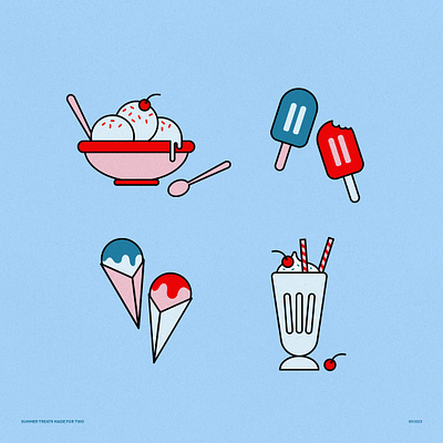 Summer Treat Icons design graphic design icon icon design illustration