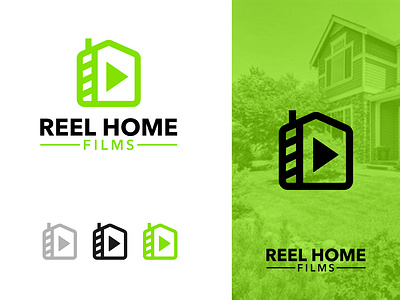 Reel Home Films - Logo Design business logo cinema creative film home house instagram logo design media modern play production reel simple startup logo tech logo timeless versatile video videography
