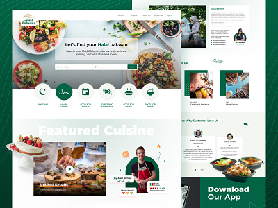 Caterers Website Homepage caterer food landing page listing online restaurant website