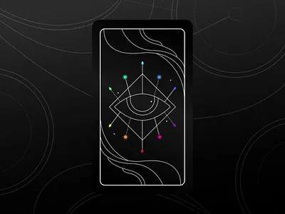 Swile Tarot Cards animation astral branding cards deck design eye gradient graphic design illustration interactive landing light magic motion graphics mystery outline tarot vector web
