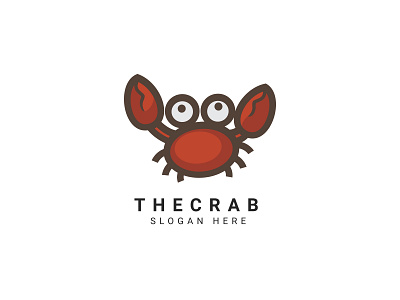 Crab Seafood Mascot Character Logo branding crab crab logo design graphic design logo logo design seafood