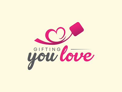 GIFTING YOU LOVE Logo Design gift box logo gift shop graphic design logo designer love ribbon love shop modern ribbon logo shop logo signature logo valentines gift