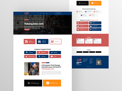 Project Design Landing Page JASATUKANG.com landingpage ui uidesign webcraft webdesign wordpressdesign