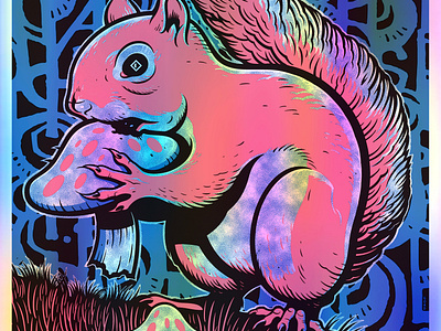 Papadosio gigposter gigposter illustration papadosio squirrel