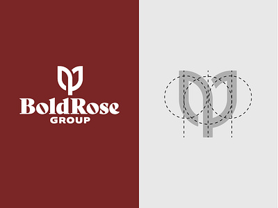 Bold Rose - Logomark branding design flat graphic design illustration logo rose simple vector