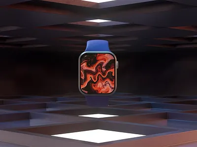 Apple Watch Mockup 03 3d 3d animation after effects apple apple watch c4d cinema 4d dolly zoom gradient lighting mockup mockups redshift render screen volumetric watch
