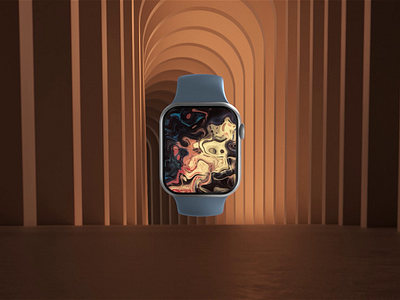 Apple Watch Mockup 04 3d 3d animation after effects apple apple watch c4d cinema 4d gradient lighting mockup mockups redshift render screen watch