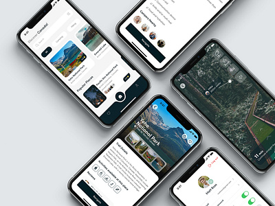 Camping and Hiking planner app UI/UX design app design ar app design camping app camping app design clean ui figma hiking app inspiration mobile mobile app mobile app design product design ui ux uxdesign web design