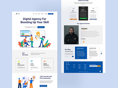 Digital Agency Landing Page colors design grid system landing page typography ui ux