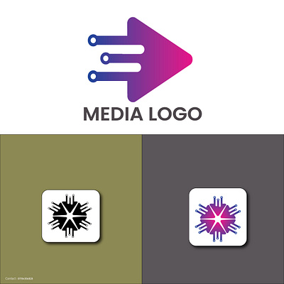 Content : Media Logo brand identity graphic design logo