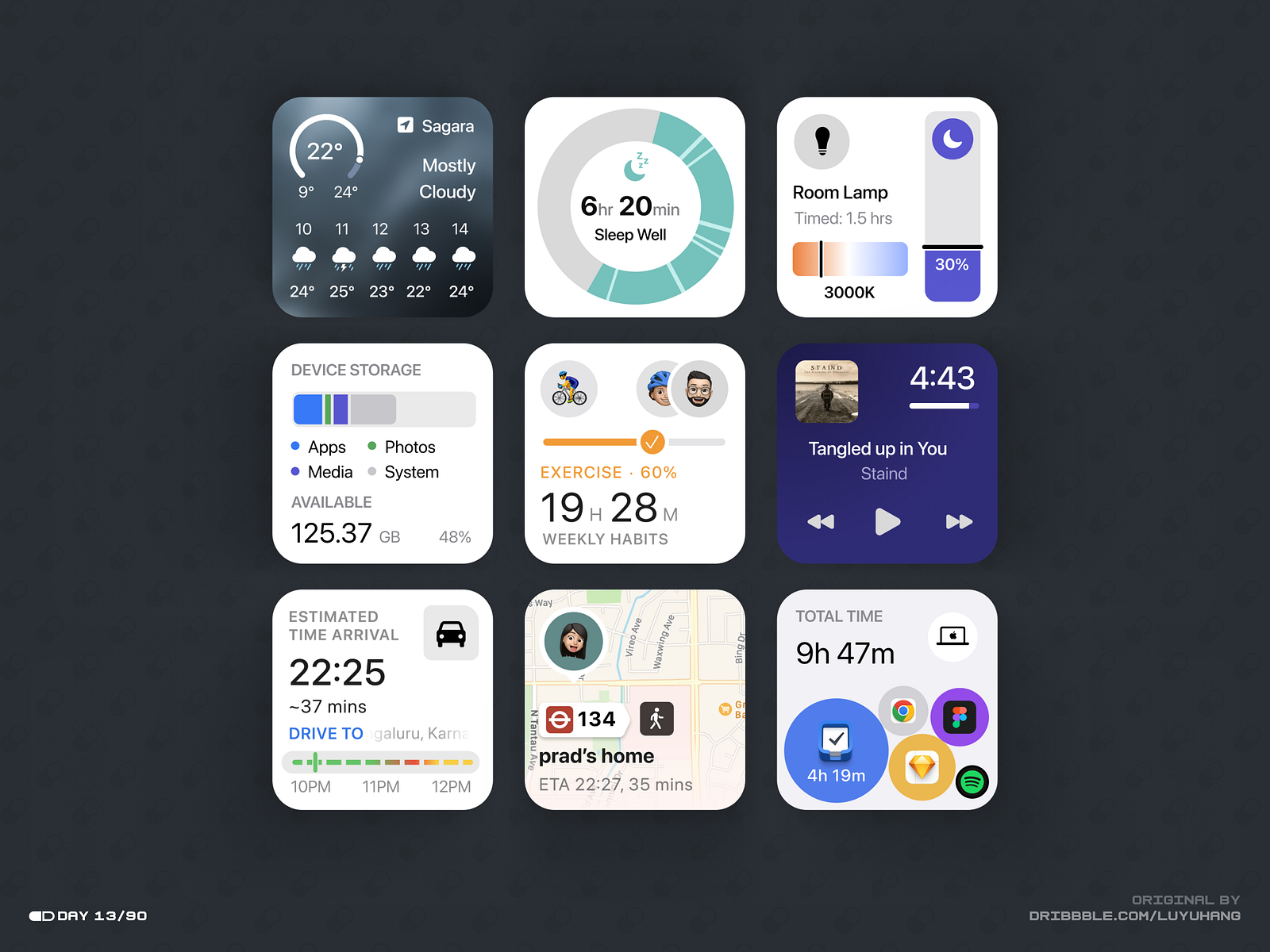 Widgets | Design Challenge | Day 13/90 by Pradyumna KS on Dribbble