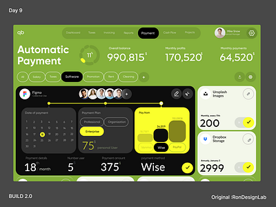 QuickBooks - Finance Service Management build designdrug watchmegrow design designchallenge figma finance ui uiux