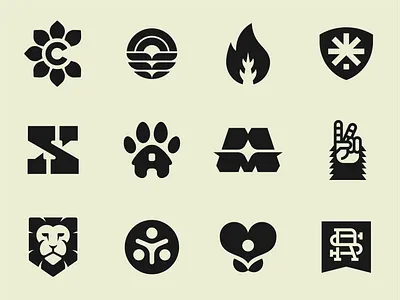 Logo Collection 1 brand identity branding design identity logo logo design mark thick lines