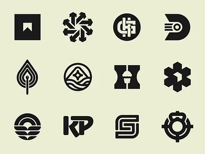 Logo Collection 2 brand identity branding design identity logo logo design mark thick lines